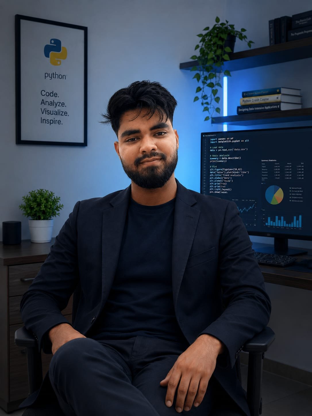 Portrait of Pratik Naiya, AI Engineer, Data Analyst and Entrepreneur